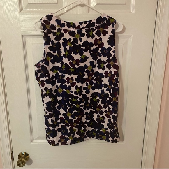 Ann Taylor Floral Blouse with Bow Detail - Picture 3 of 7